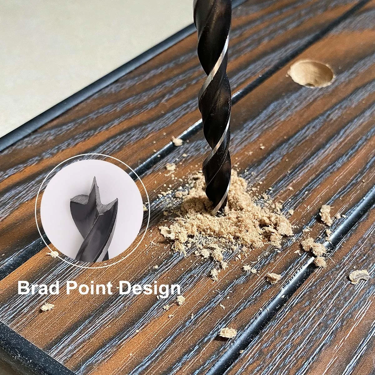 Brad Point Drill Bit Set Extra Long 300mm Center Locator Twist Carbon Steel Woodworking for Hardwood Plywood Plastic Aluminum