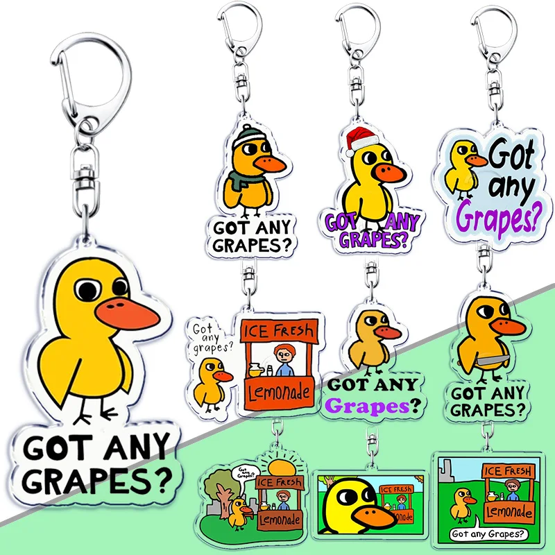 Brelok do kluczy Got Any Grapes Brelok do akcesoriów Torba Śliczna kaczka Zabawny brelok do kluczy Biżuteria Prezenty dla zwierzaka