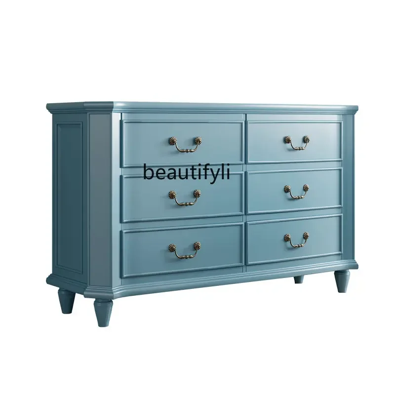 

Light Luxury Chest of Six Drawers Entrance Cabinet Living Room Curio Cabinet Hallway Drawer Storage Cabinet Locker