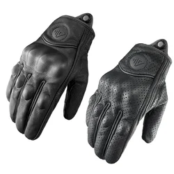 Guanti da moto Uomo Donna Moto Pelle Ciclismo Guanti invernali Moto Motocross ATV Motore Nuovo S-3XL XXL Protezione per bicicletta
