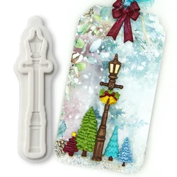 Lamppost Streetlight Christmas Silicone Sugarcraft Mold Cookie Cupcake Chocolate Baking Mold Fondant Cake Decorating Tools