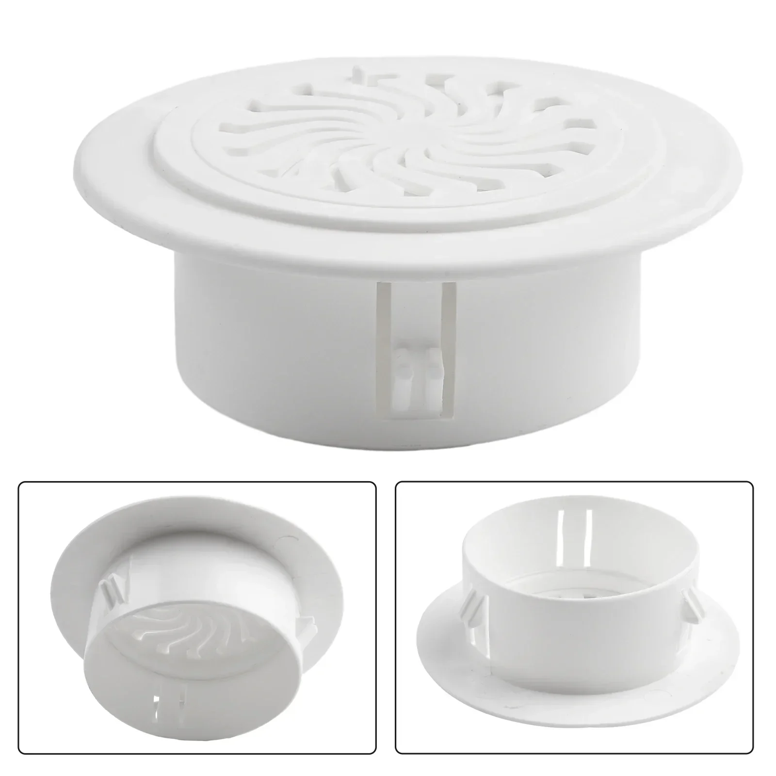 40/50/60/70/80/100mm Air Conditioning Hole Cover Dust Plug Round Wall Decor Cap Air Ventilation Grille System Pipe Sealing Cover