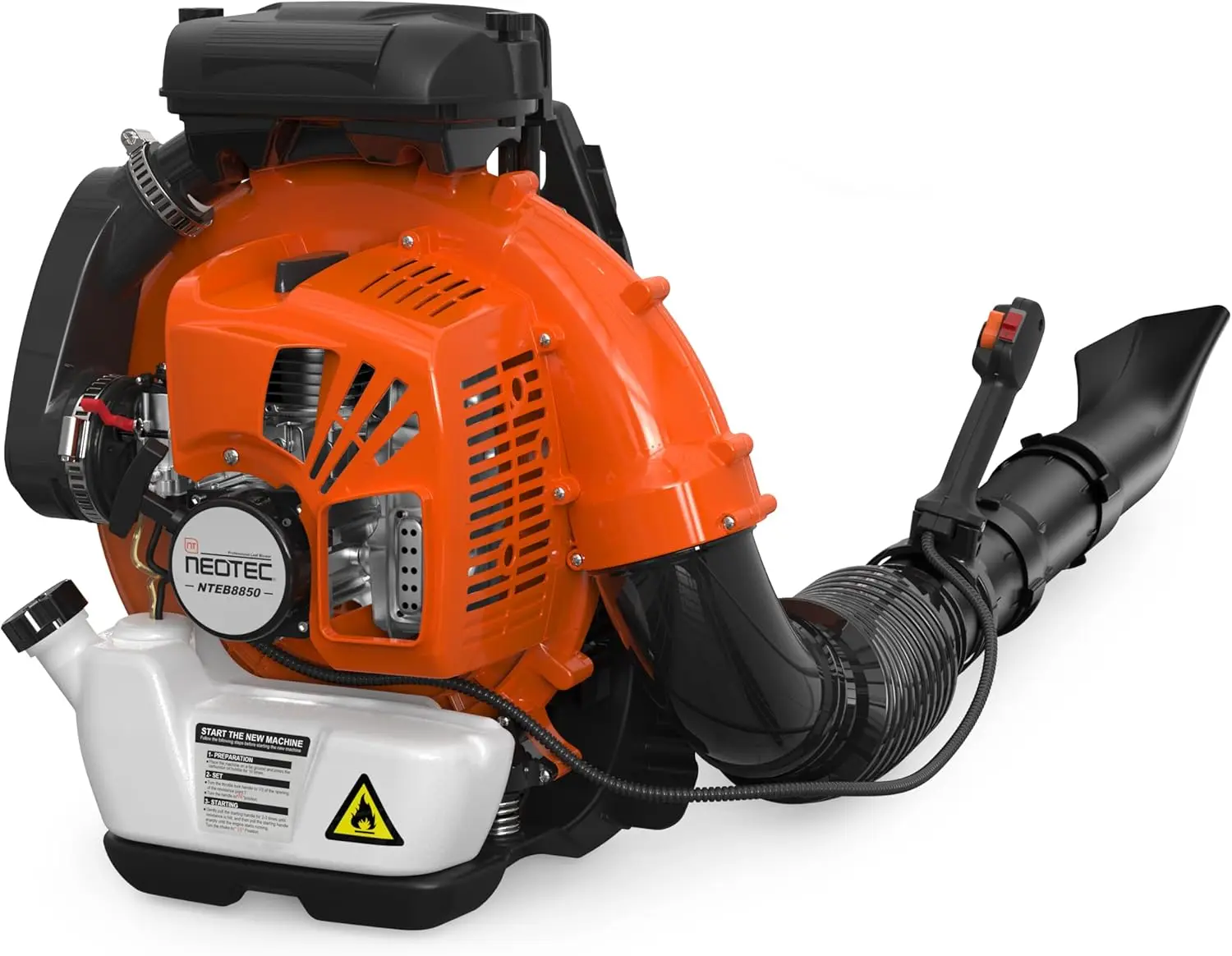 

75.6cc Backpack Gas Leaf Blower 847CFM 236MPH with Ergonomic Harness Low Vibration Cruise Control for Yard Care