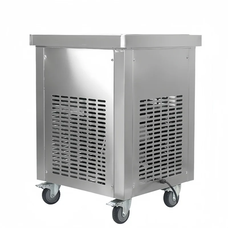 Singolo Rotondo Singolo Quadrato Pan Rotolo 50*50 Macchina Per Il Gelato In Acciaio Inox Fritto Commerciale Arrotolato Cold Pan Yogurtiera