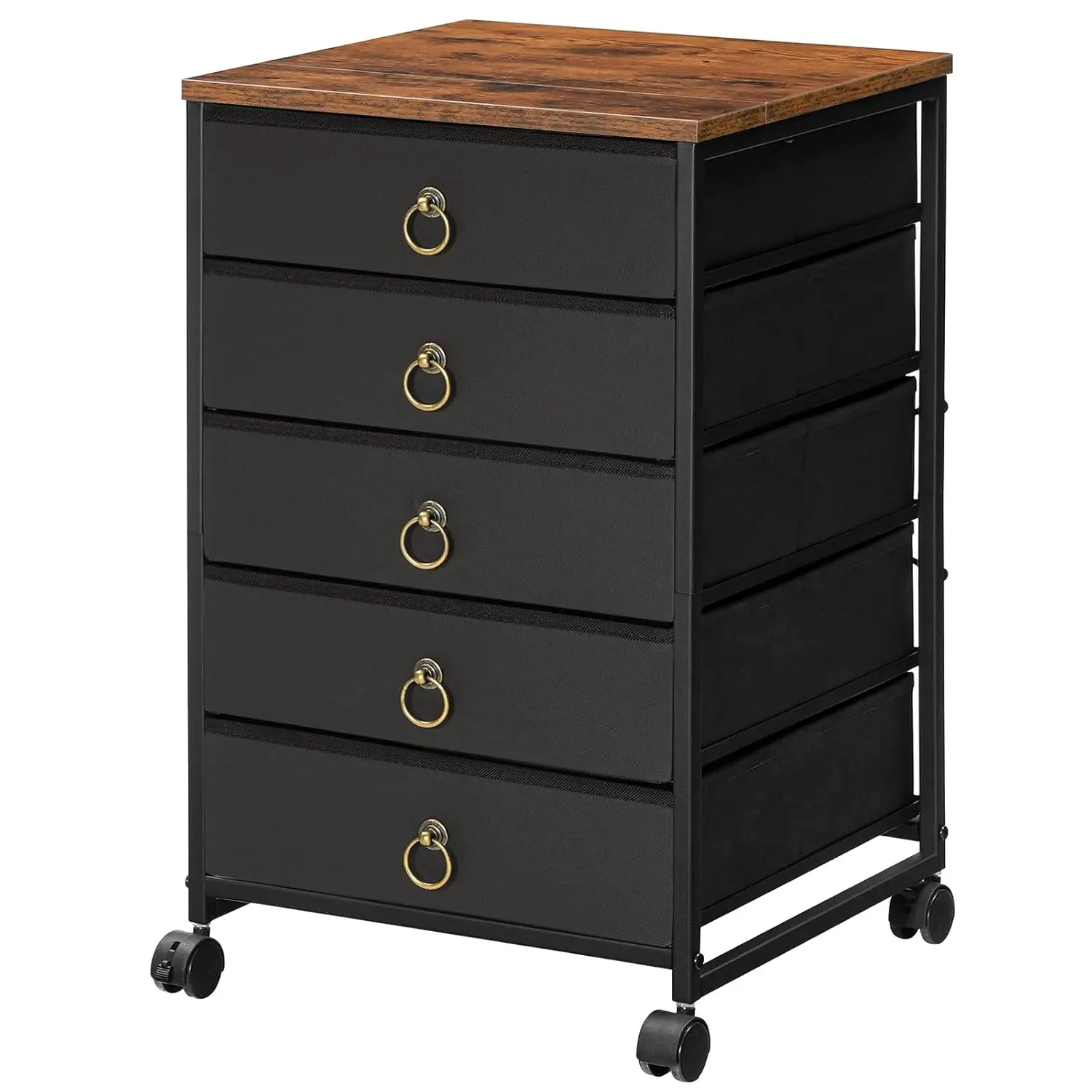 

Комод с 5 ящиками, офисный картотечный шкаф с ящиками, подставка для принтера на колесиках, шкаф для документов для гостиной, домашнего офиса, нетканые материалы