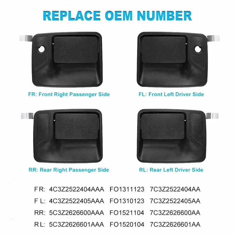 

A040-Exterior Door Handle Replacement For Ford Excursion F250 F350 F450 F550 F650 99-16