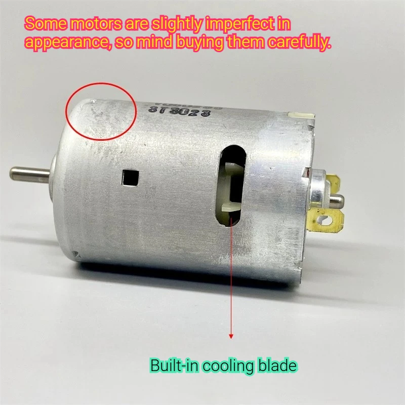 545 Double Ball Bearing High-speed Motor DC 7.2V 12V 16924RPM 27660RPM Electric Moteur Built-in Cooling Blade DIY Engine Drill