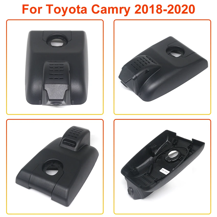 4K التوصيل والتشغيل سهلة التركيب واي فاي سيارة DVR مسجل فيديو داش كام لتويوتا كامري 70 V70 XV70 SE XLE الهجين 2018-2023