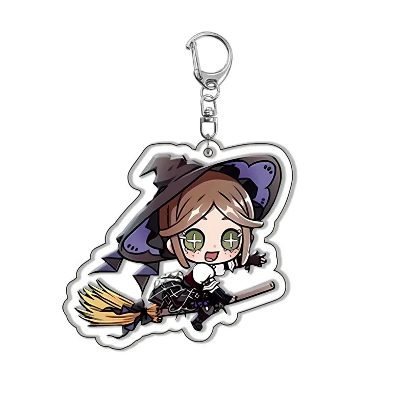 Anime Identity Ⅴ Keychain Cartoon Figure Gardener Composer Violinist Seer Bloody Queen Pendant Car Key Ring Bag Accessories Gift