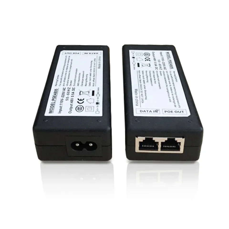 48V 0.5A Standard POE Power Supply IEEE802.3af/at POE Injector  for POE IP Camera Wireless AP PoE Power Supply