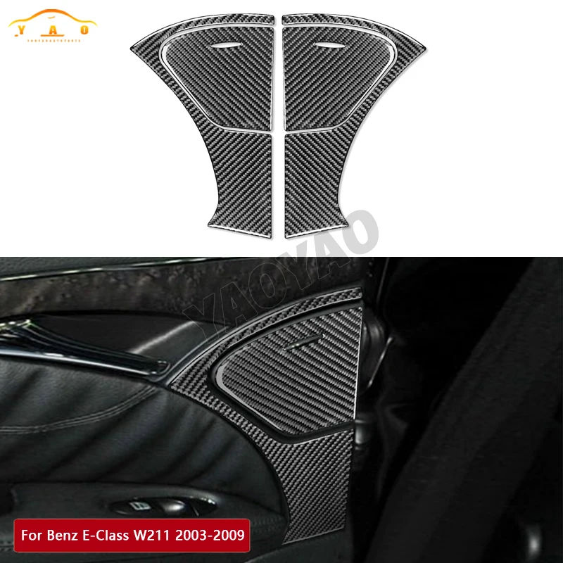 

Carbon Fiber Trunk Buttons Trim Cover Sticker For Benz E-Class W211 2003-2009 Car Interior Accessories