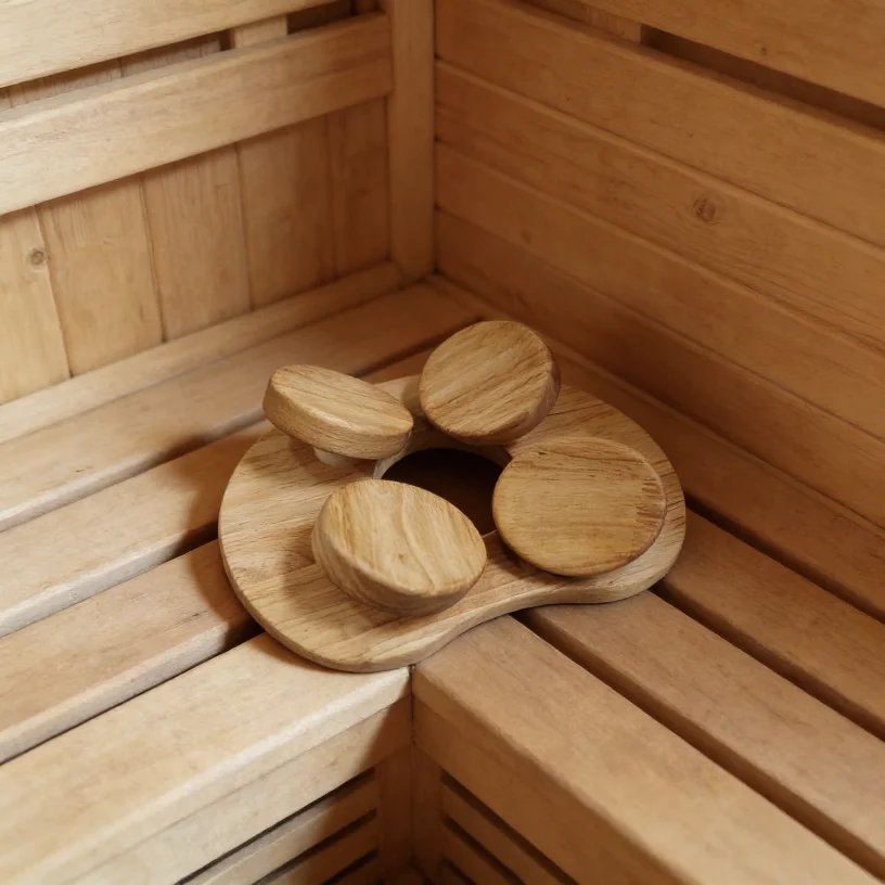 360 ° Verstellbares Sauna-Kissen mit Drehbarer Scheibe, Sauna-Zubehör – Detail 4