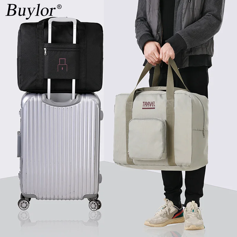 

Buylor Foldable Carry Bag Large Capacity Travel Storage Bag Boarding Luggage Clothes Duffel Bag Picnic Move House Large Handbag