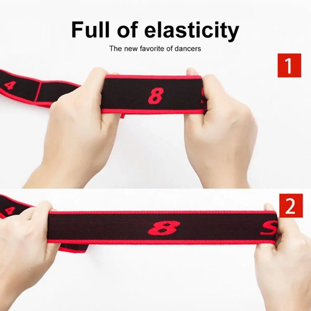 8/10/12 Grid Yoga Stretch Band Flexible Multi-stage Dance Stretch Band Adjustable Digital Resistance Band