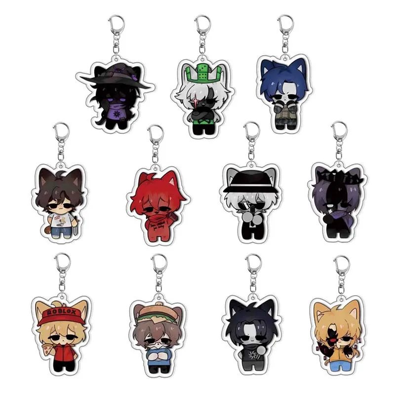 New Cute Forsaken Game Anime Cartoon Acrylic Keychain Character Bag Charm Keyring Fans Men Korean Cool Fashion Accessories Gift