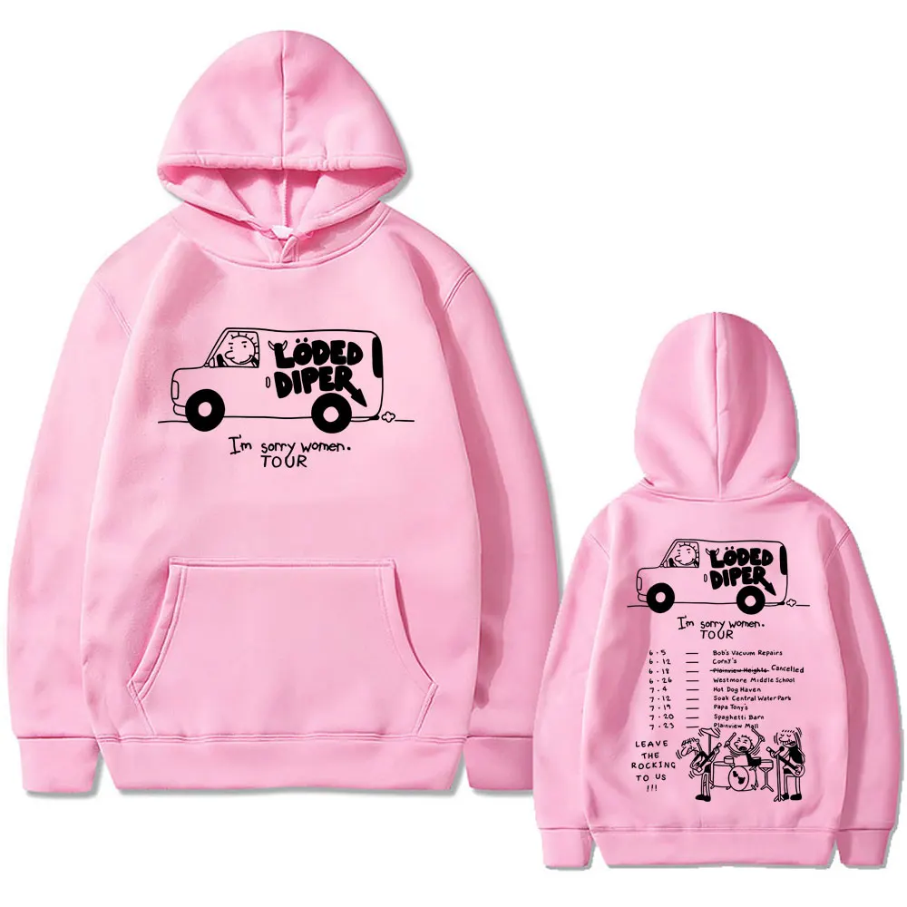 

Limited edition Loded Diper I'm Sorry Tour Hoodie Men's Retro Rock Sweatshirt Fashion Street Autumn/Winter Warm Hoodie