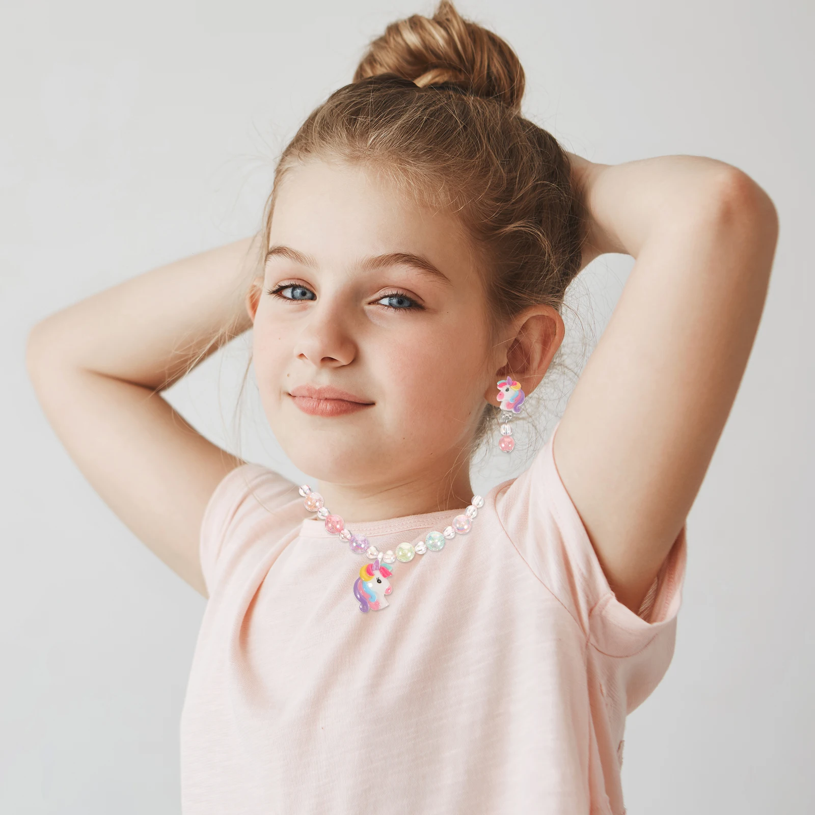 

Fashionable Unicorn Silicone Jewelry Set Girls Digital Watch Age 4 7 Bracelet Necklace Earrings Kids Accessories