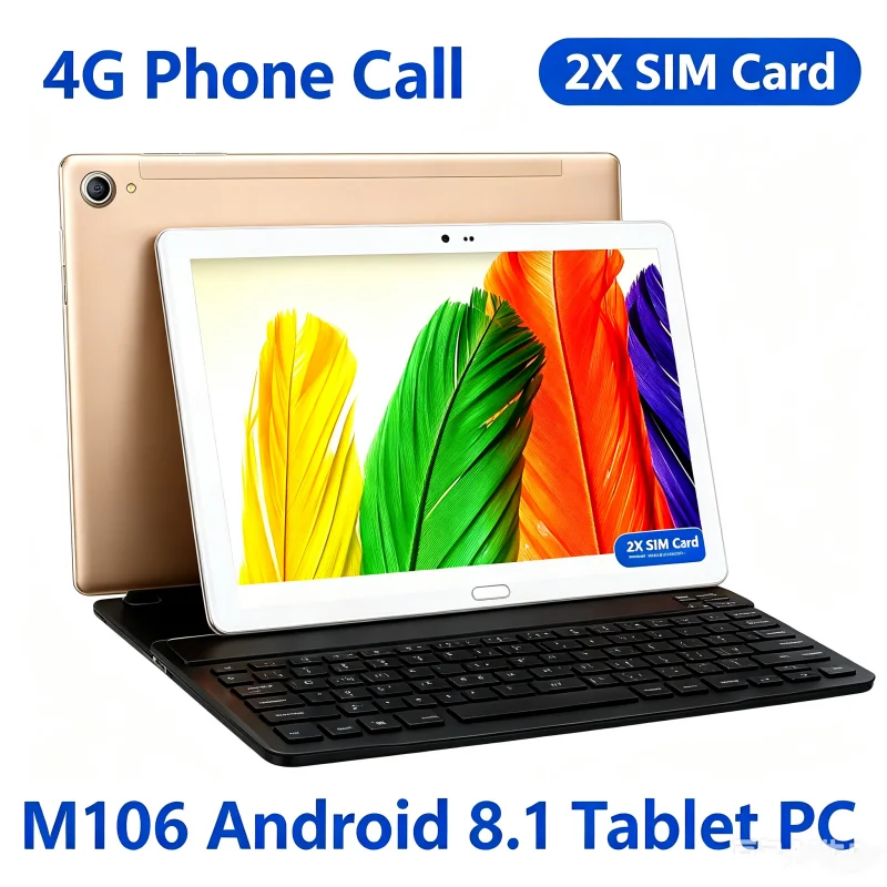 T10 2GRAM+32GB ROM 4G Phone Call M106 Android 8.1 Tablet PC 10.6 INCH CT101 MTK9797 CPU 1920 X 1200 IPS 2X SIM Card