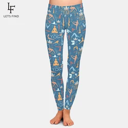 LETSFIND High Quaility Print Women Comfortable Full Leggings Fashio High Waist  Fitness Slim Elastic Leggings