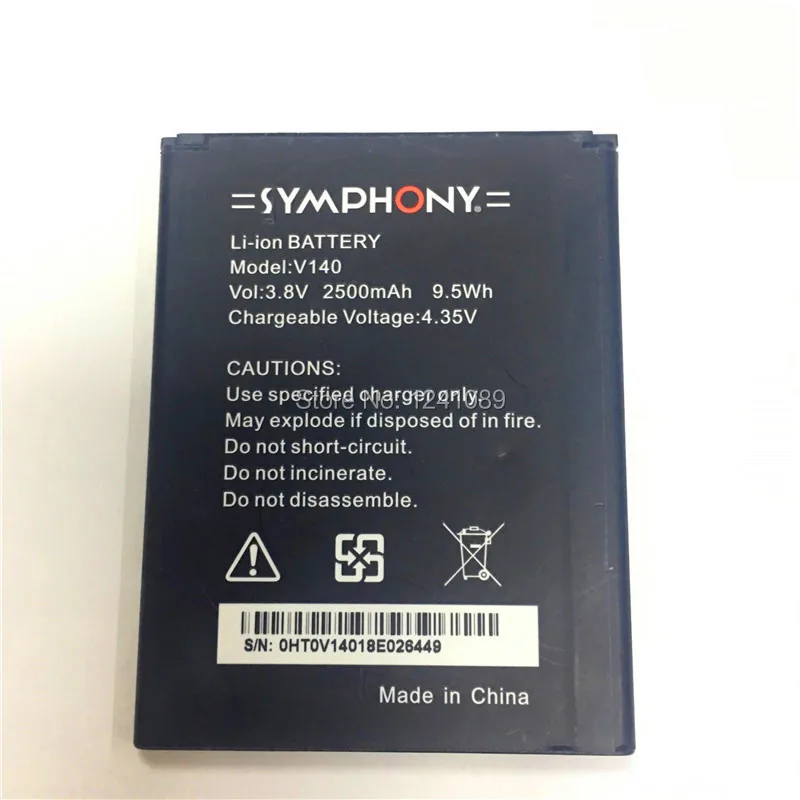 

Mobile phone battery for SYMPHONY V140 battery 2500mAh Long standby time High capacity for SYMPHONY V140 battery