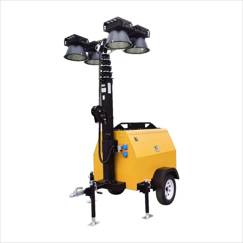 Factory-Direct 9.5m 4*400W LED Mobile Lighthouse Tower White Illumination with Diesel Fuel DC Power Supply Excellent Sales