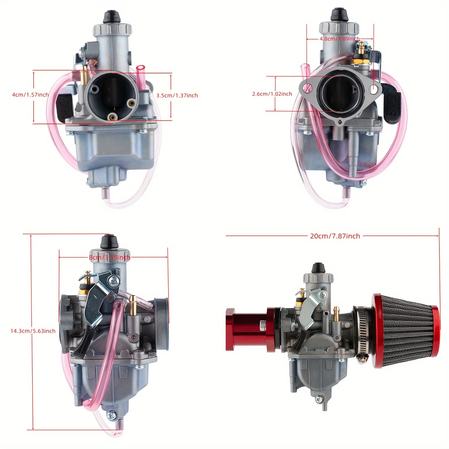 Carburetor For Predator 212cc 196cc Coleman CT200U BT200X KT196 Go Kart GX160 GX200 6.5hp With 38mm Air Filter Intake Manifold