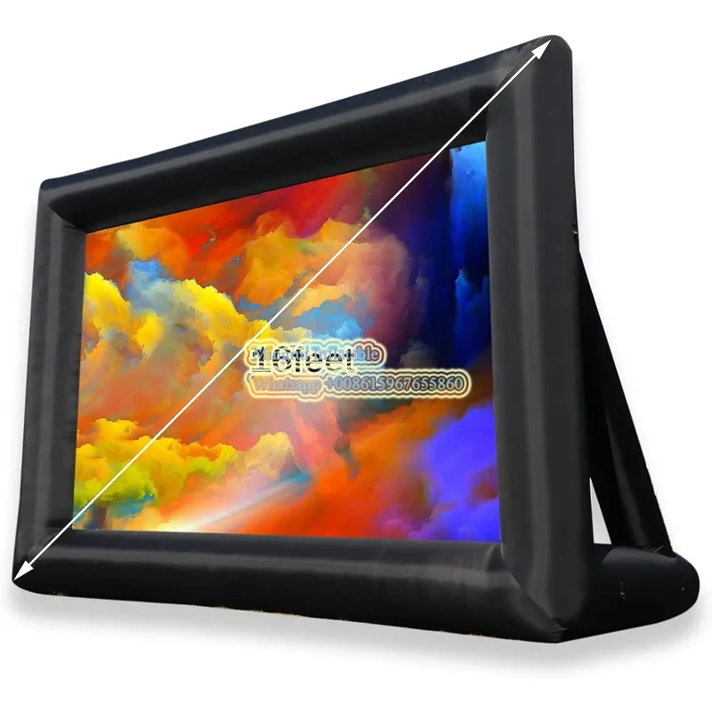 14/16/20/30ft نفخ المحمولة العارض شاشة الفيلم ضخمة سينما شاشة الإسقاط الخلفية للحزب في الهواء الطلق الفناء الخلفي بركة متعة