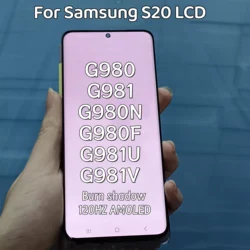 AMOLED S20 LCD With Defect For SAMSUNG Galaxy S20 G980 SM-G980F SM-G980F/DS Display Touch Screen Digitizer Assembly Replace