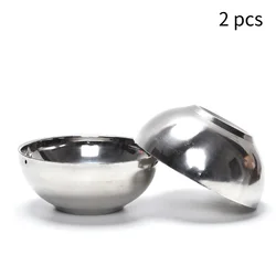 2PCS Silver Magic Water Bowl Water From Above Bowls Close Up Magic Tricks For Professional Magician