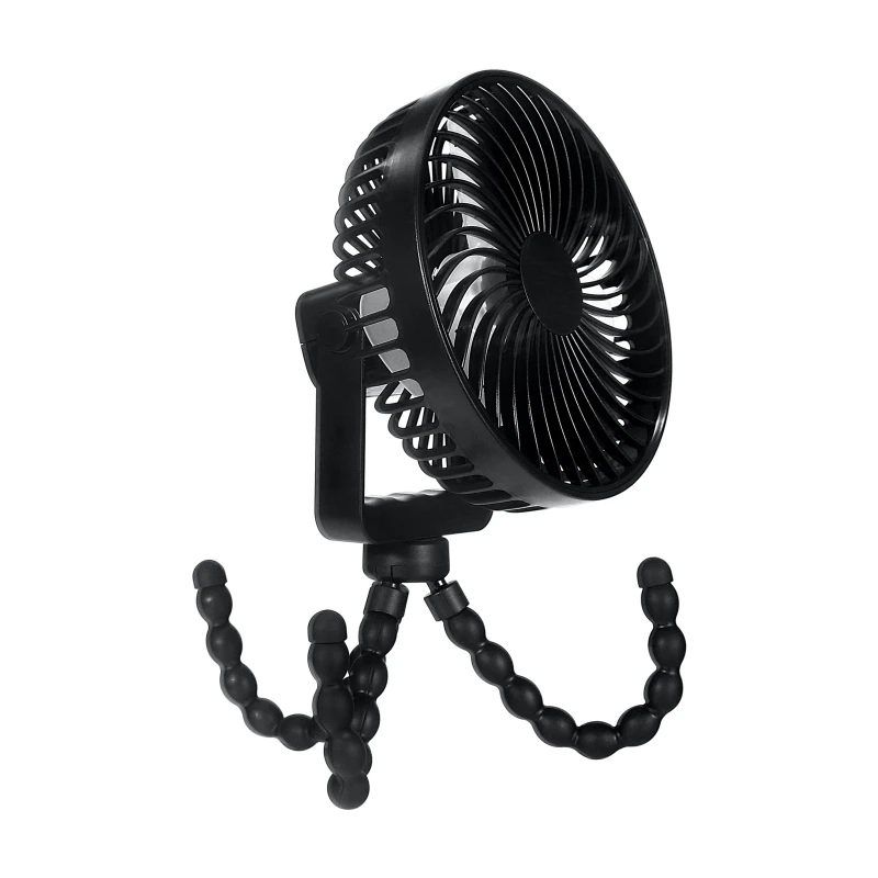 Octopus Fan Summer Portable Fan Multifunctional Holder Fan Desktop 2000mah Rechargeable Mini 4 Gears Air Cooling Fan with LED