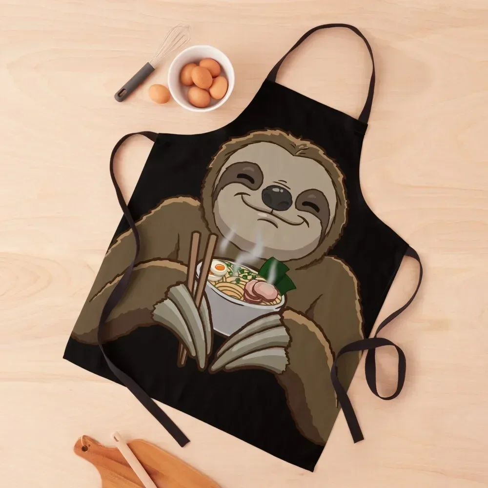 

Sloth Ramen Apron Kids Kitchen Items men's barbecue Christmas gift Apron
