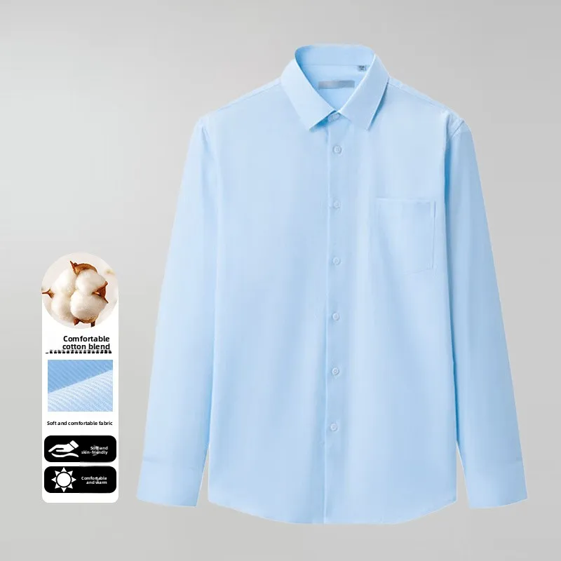 

Comfortable Busin Long Sve irt Men's New Sle Spring 2025 Soft Close-Fitting Simple Design Premium Quali Top