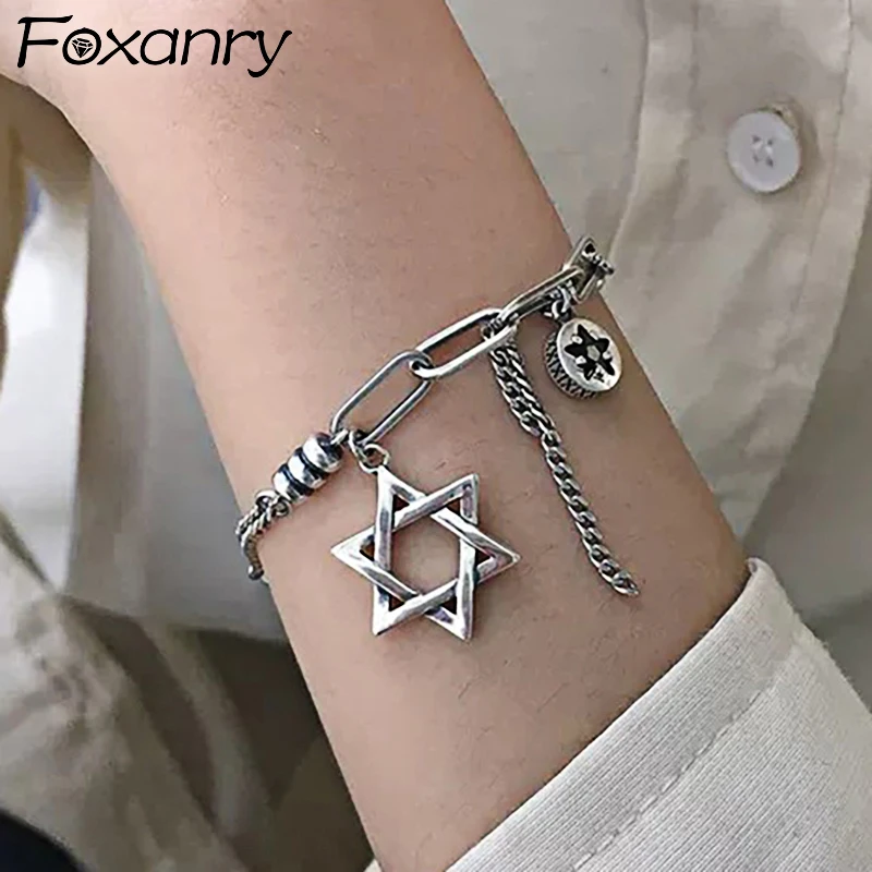 Mewanry Thai argent couleur chaîne Bracelet pour femmes nouvelle mode créative creux géométrique à la main fête bijoux accessoires cadeau