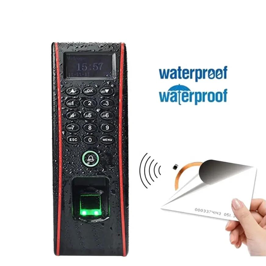 Zk Software TF1700 IP65 Waterproof Outdoor Door Lock Smart Biometric Fingerprint Time Attendance Access Control