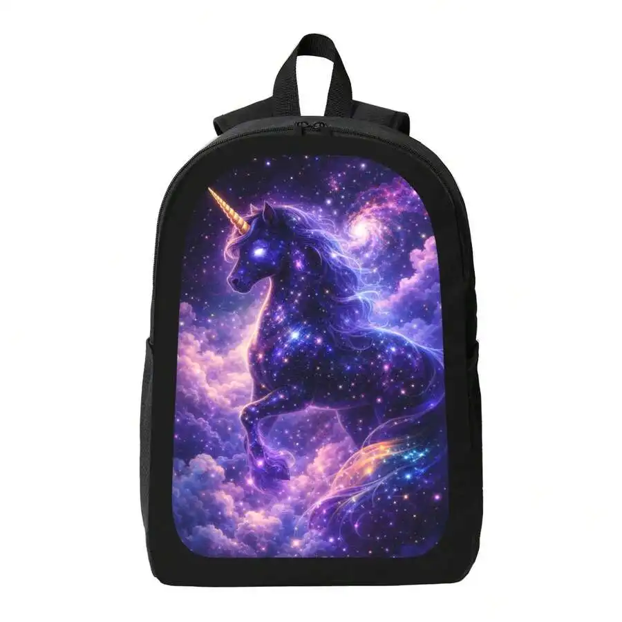 

Starry Sky Dark Unicorn Backpack Stylish Casual Lightweight Durable Daypack For Men Women