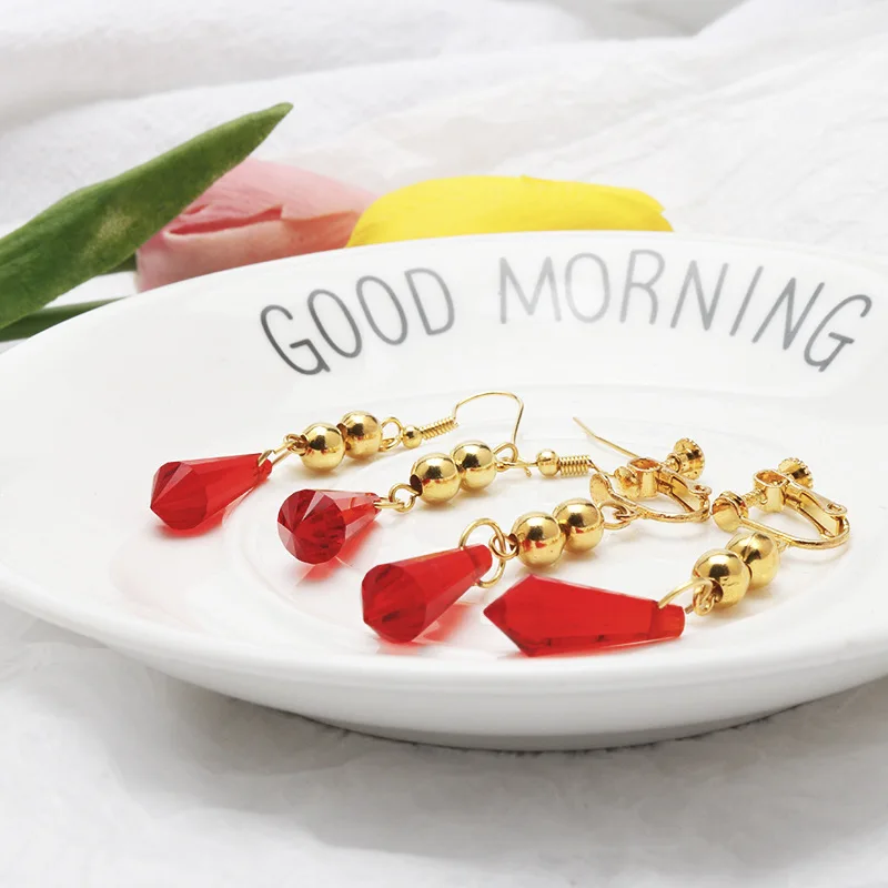 Spel Genshin Impact Tartaglia Oorbellen Anime Sieraden Cosplay Genshin Childe Oorbel Mode Accessoires Kristal Oorbellen