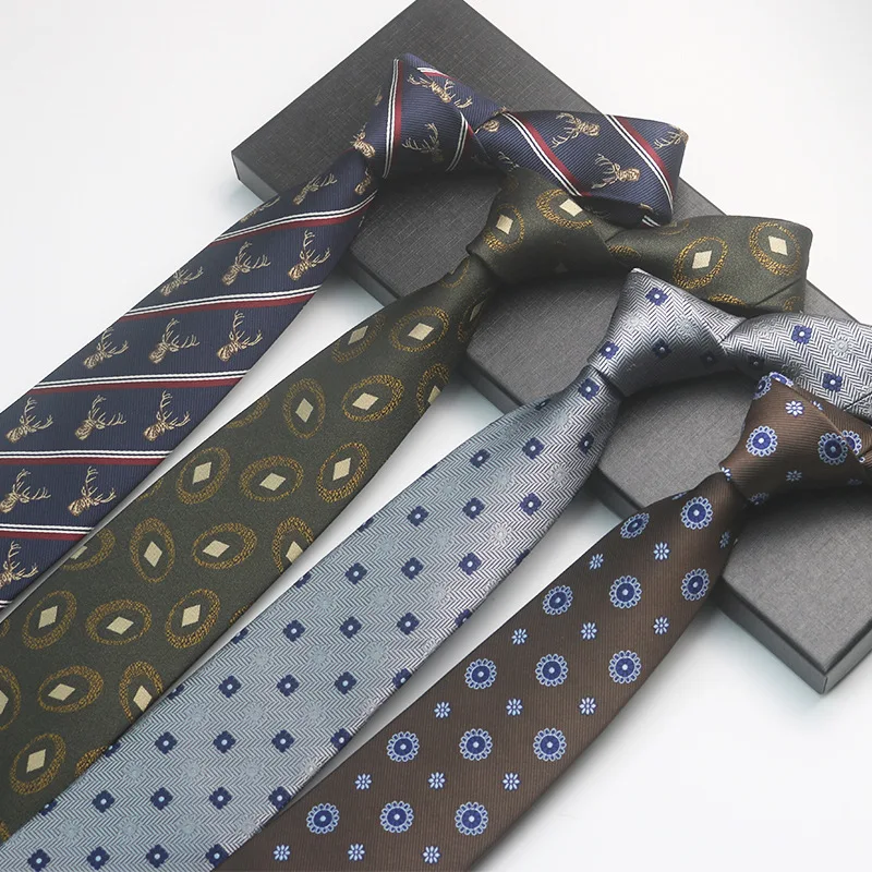 New high-end men's hand tied tie, executive meeting banquet host, wedding groomsman, personalized pattern long tie