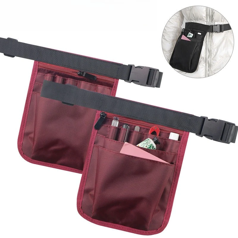 

Multi-Pocket Utility Waist Bag-5 Storage Compartments with Adjustable Belt&Buckle,For Nurses/Barber/Workers-Heavy Duty Organizer