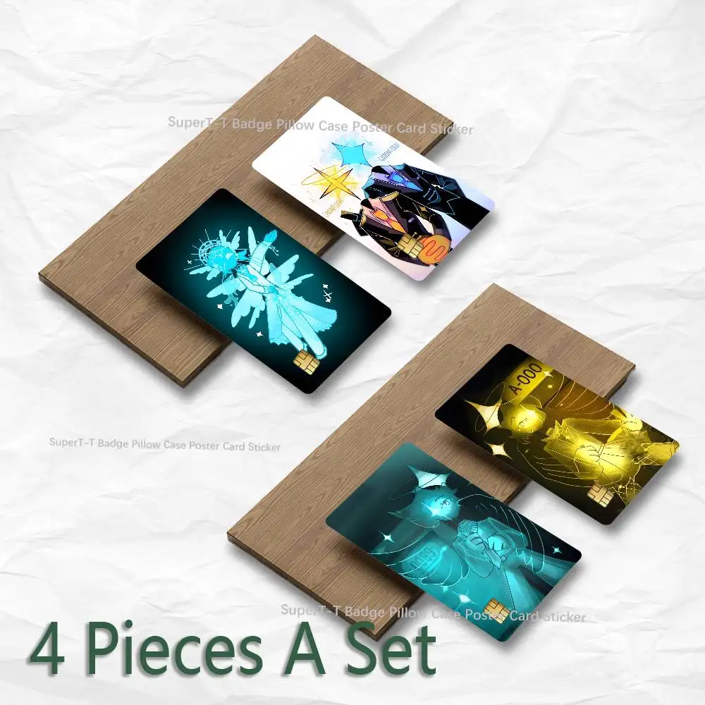 Guiding Curious Light Doors Credit Card Skin Stickers for VISA JCB Mastercard and Other IC Bank Card Decoration Protect