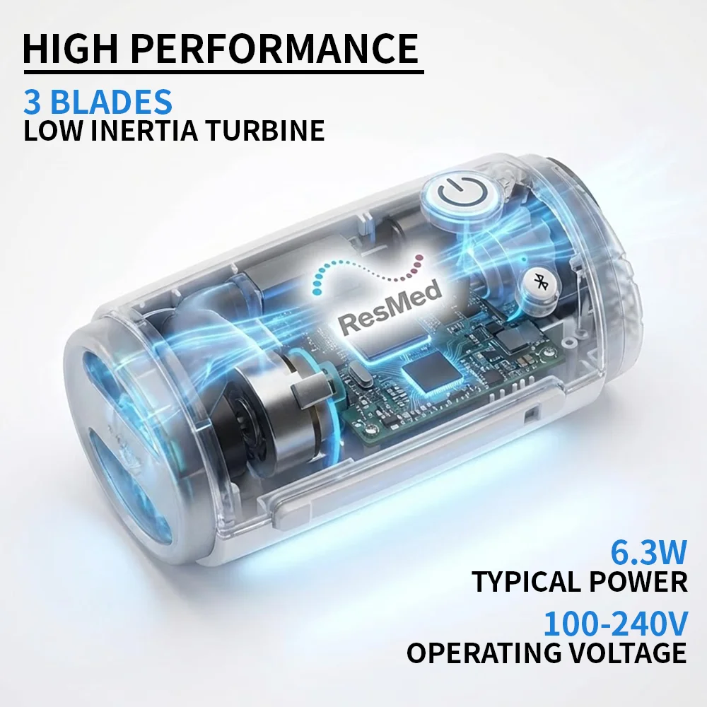 Resmed Portable AirMini CPAP Full Set Auto AirMini Home Bluetooth Medical Non-invasive Snoring Sleep Ventilator - Image 5