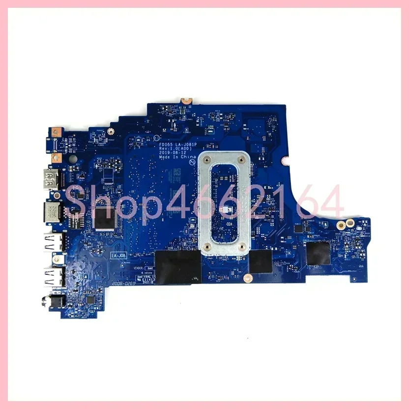 LA-J081P With i3 i5 i7-10th Gen CPU Mainboard For Dell Vostro 3401 3501 3491 Inspiron 3493 3593 3793 5593 Laptop Motherboard