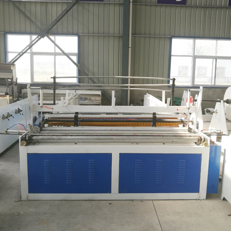 Fully Automatic Toilet Paper Machine Toilet Tissue Rewinding and Cutting Equipment With PLC Control Touchscreen