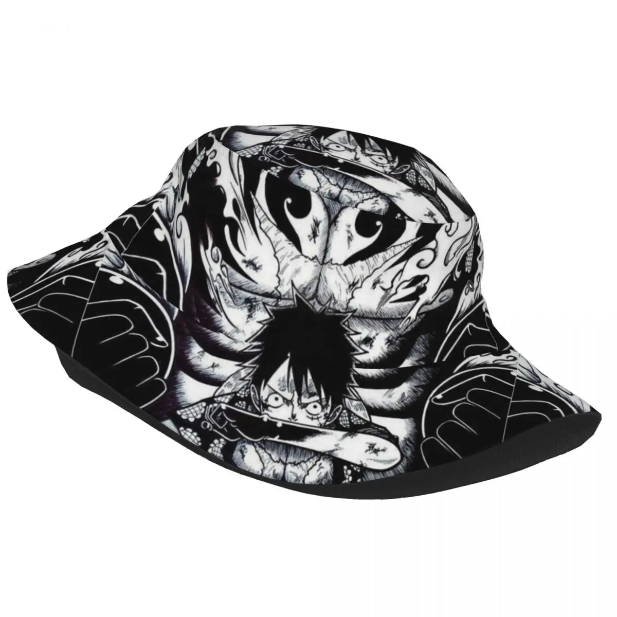 One Piece Luffy Bucket Hats Spring Headwear Stuff Anime Fishing Fisherman Cap for Outdoor Sport Women Men Session Hats