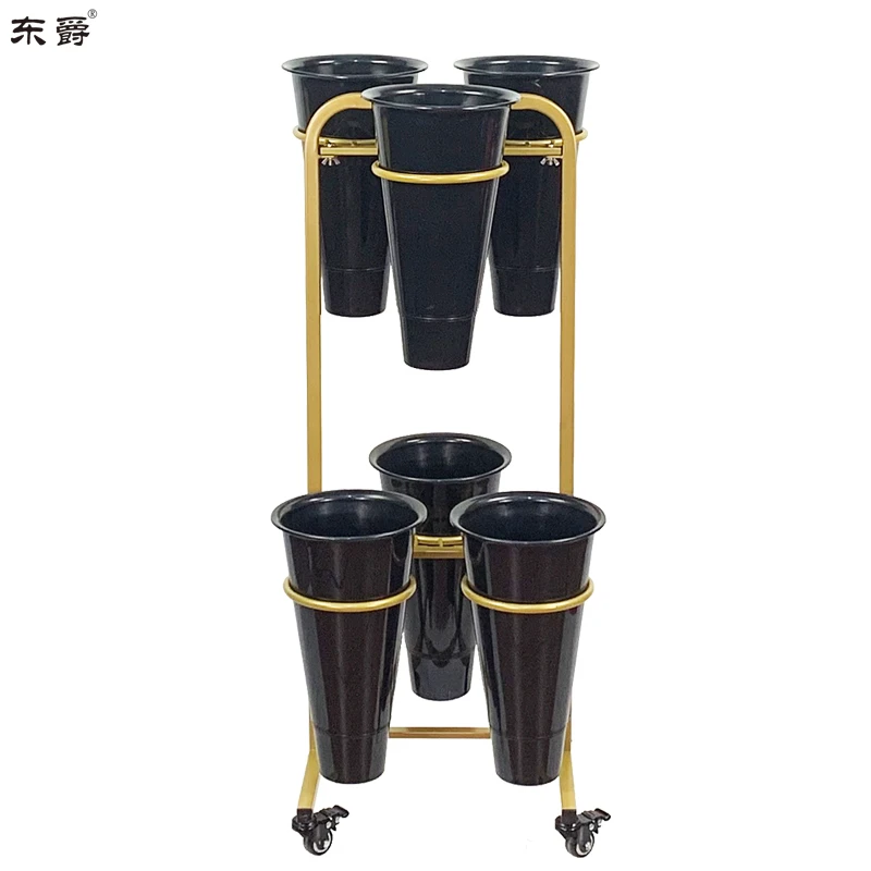 

WYJ Flower Stand Flower Selling Movable Shelf Wake up Flower Bucket Stand Artificial Flower Display Rack