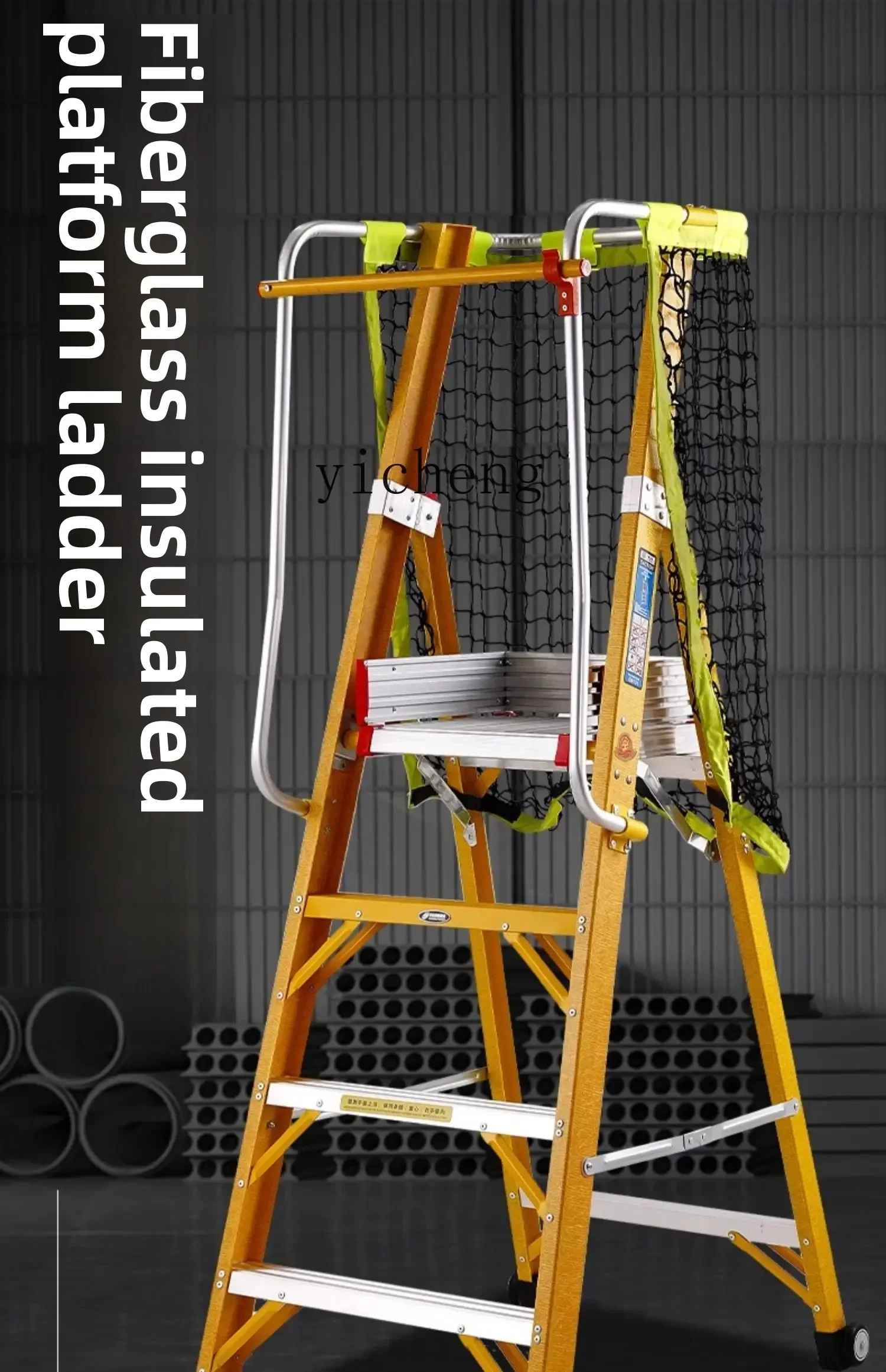 

glass fiber reinforced plastic insulated platform ladder construction safety engineering special herringbone ladder aluminum