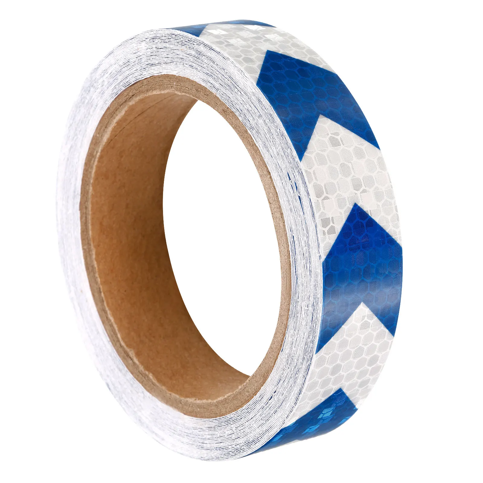 1 Roll Reflective Tape, 30 Ft x 1-inch Safety Tape Reflector, Arrow White Blue/ Arrow Red Bl