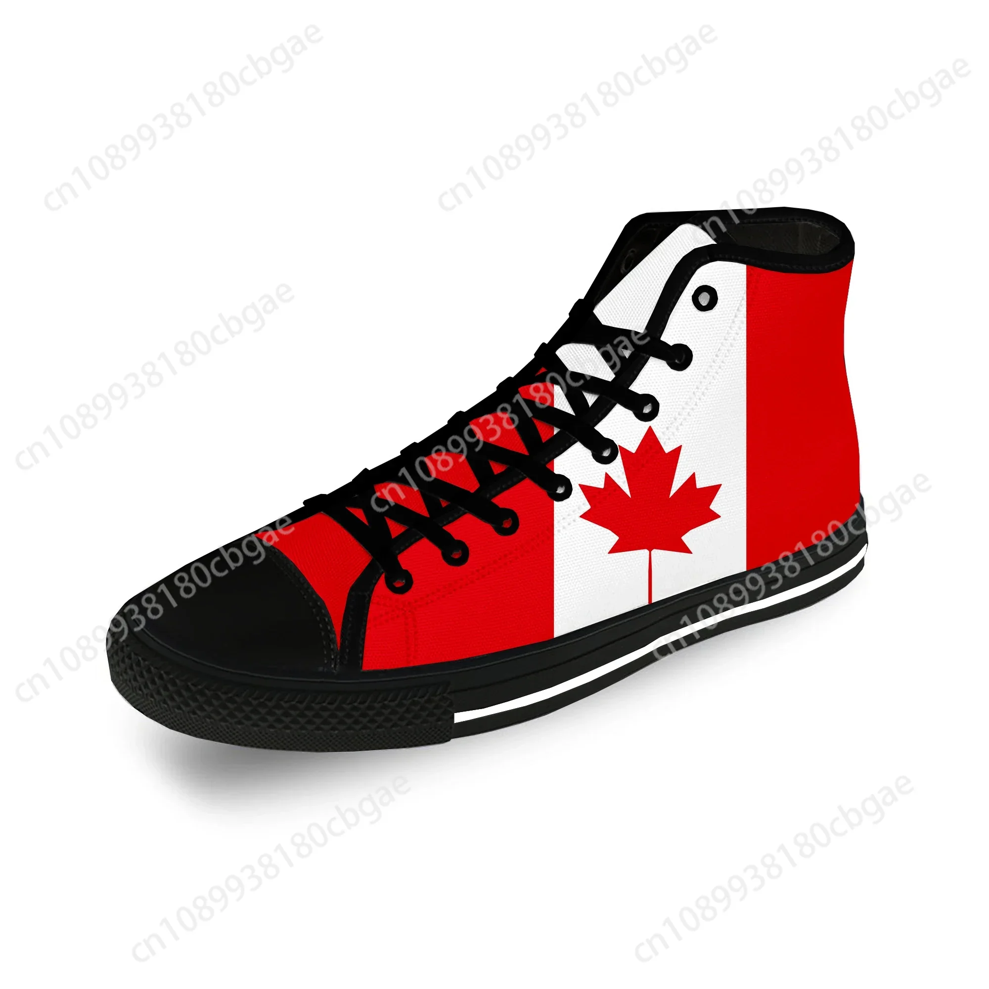 

Canada Flag Red Maple Hot Funny Casual Cloth Fashion 3D Print High Top Canvas Shoes Men Women Lightweight Breathable Sneakers