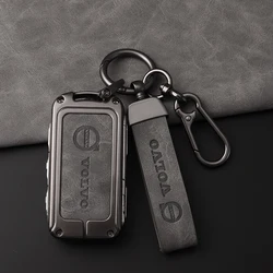 Zine Alloy Leather Car Key Case Cover Shell Holder For Volvo XC60 XC40 XC90 S90 V60 S60 V90 C40 Polestar 1 Polestar 2 Accessory