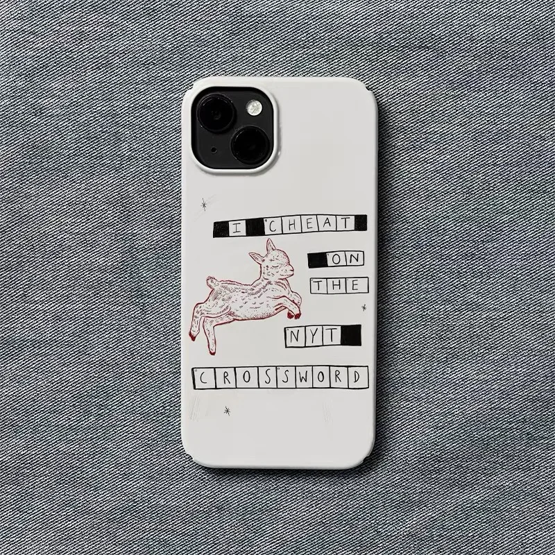 Ins الكورية الوردي خط لامب جراب هاتف آيفون 17 الهواء 16E 15 برو ماكس 14 زائد 13 12 ميني 11 برو 16 زائد XR XS غطاء هاتف أكريليك