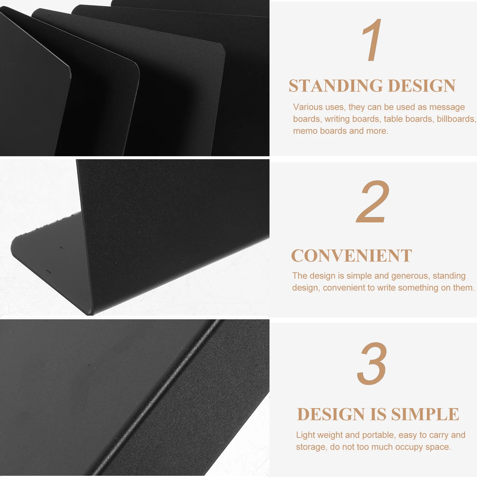 The Sign Mini Tableau Noir en PVC, Emblèmes de Table à Manger, 10 Pièces